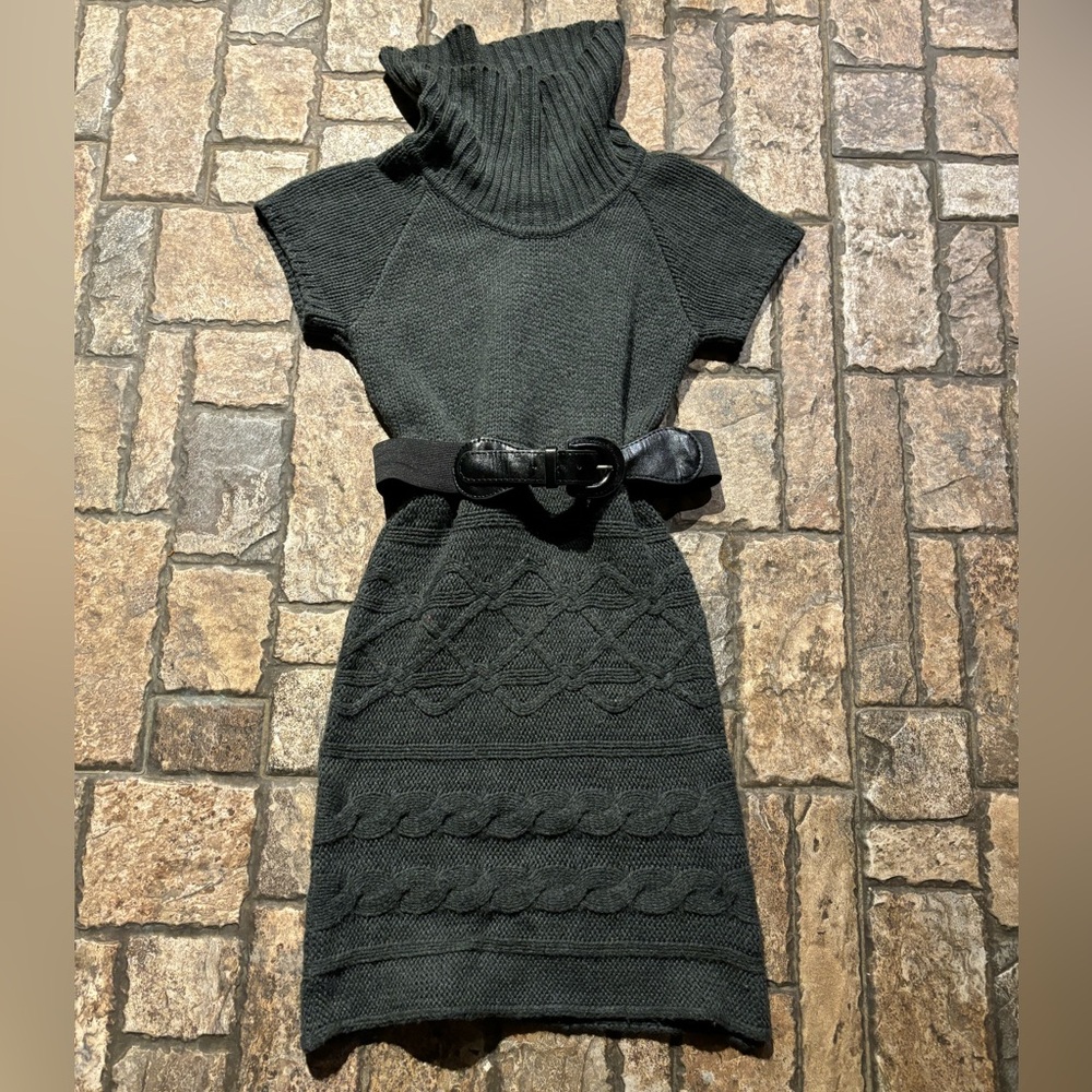Pink Republic Sweater Belted Dress